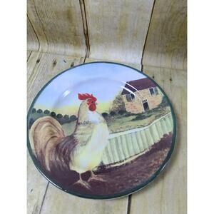 Block Country Farm 8" Luncheon Plates - EUC - Rooster